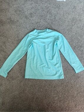 Primary Light Aqua Long-Sleeve Rash Guard